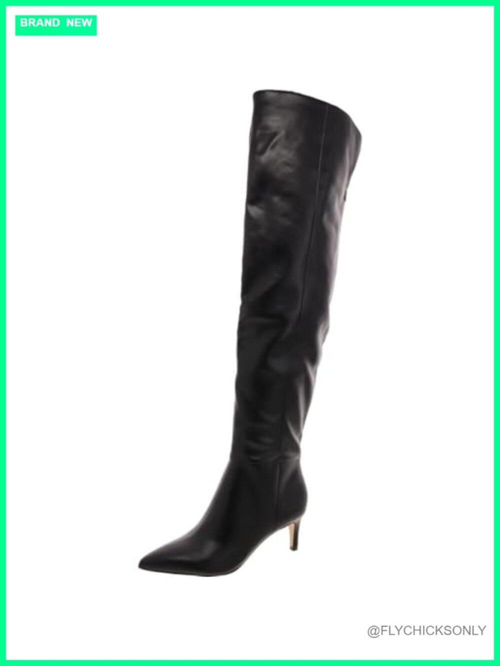 Nine West Sensa Faux Leather Over the Knee Stiletto Boots Pointy Toe